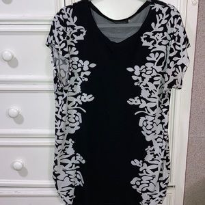 Long black and flower professional shirt
